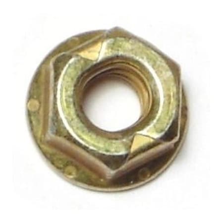Midwest Fastener Lock Nut, 1/4"-20, Steel, Grade 8, Yellow Zinc, 25 PK 74601